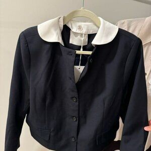 Chic Chick Navy Jacket with White Collar